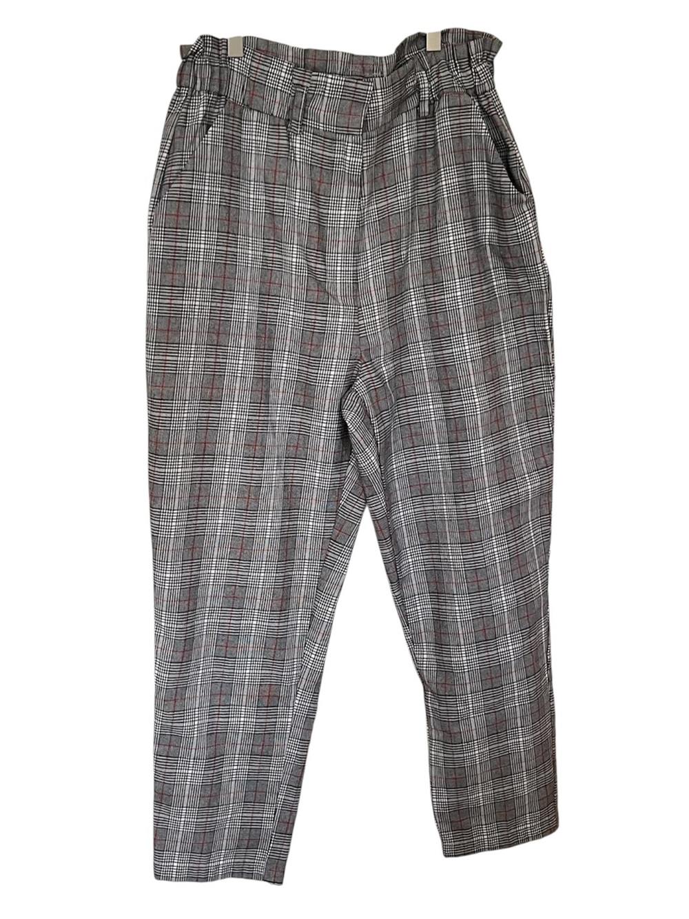 Plaid High Waist Trousers Size 14
